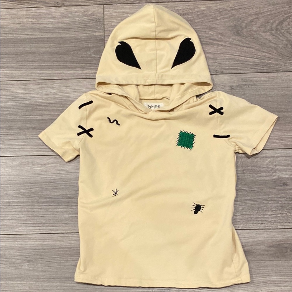 Taylor Joelle Kids “Oogie Boogie” Beige Hooded Shirt